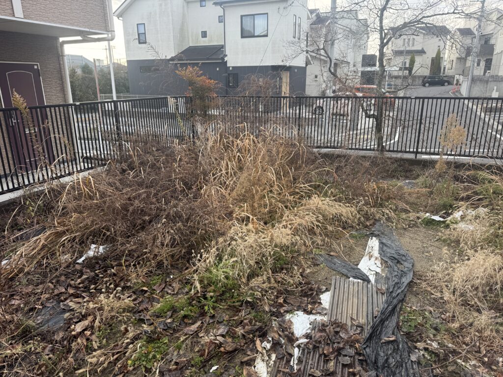 仰木の里アパート　防草シート