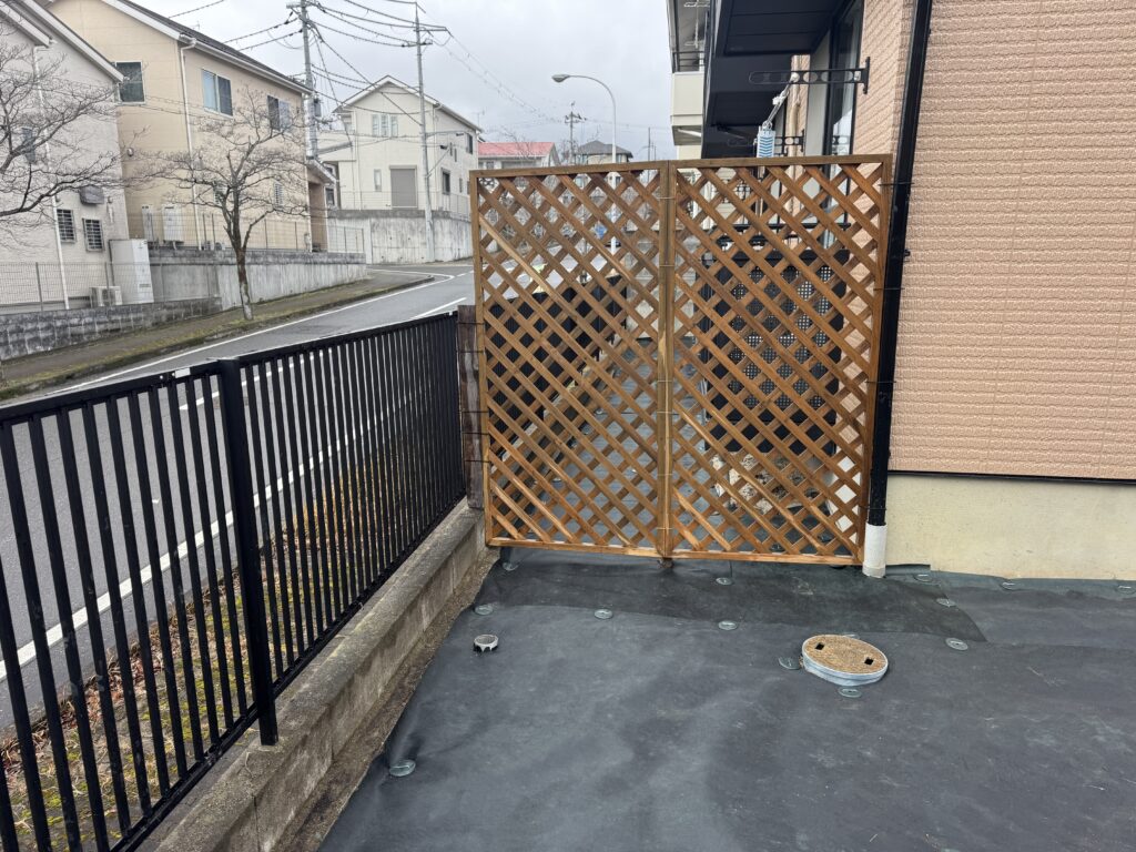 仰木の里アパート　防草シート